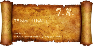 Tőkés Mihály névjegykártya