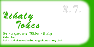 mihaly tokes business card